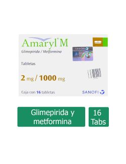 Amaryl M 2 mg / 1000 mg Caja Con 16 Tabletas