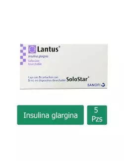 Lantus Solución Inyectable Caja Con 5 Cartuchos Con 3 mL - RX3