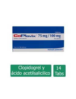 Coplavix 75mg/100mg Caja Con 14 Tabletas
