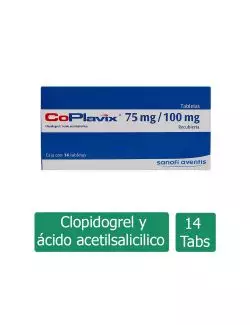 Coplavix 75mg/100mg Caja Con 14 Tabletas