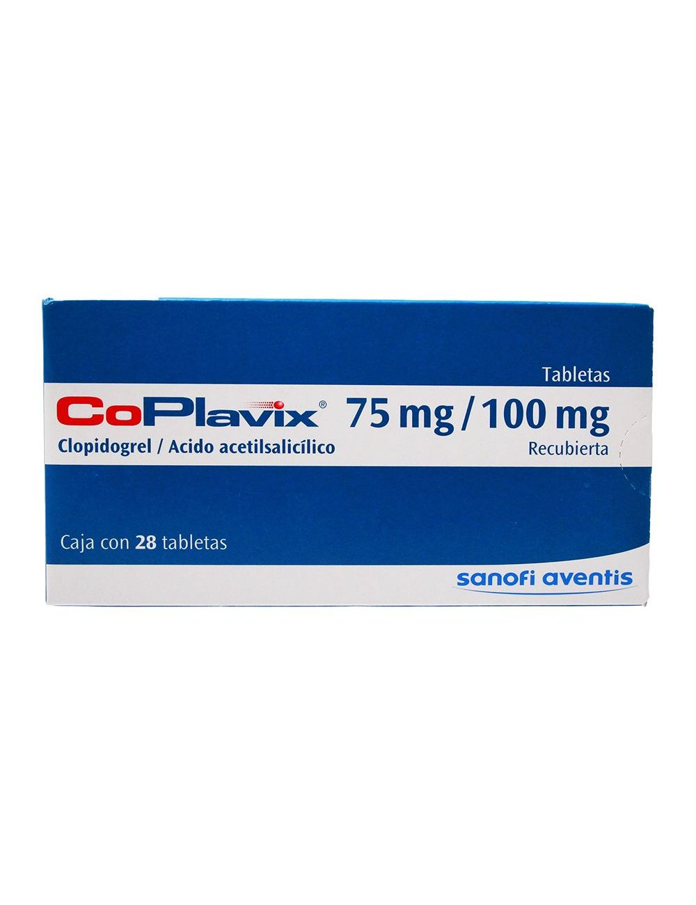 Coplavix 75 mg / 100 mg Caja Con 28 Tabletas Recubiertas