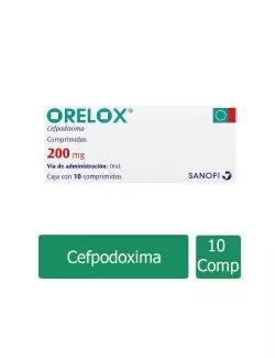 Orelox® 200 mg (Cefpodoxima) - 10 Comprimidos - Sanofi RX2