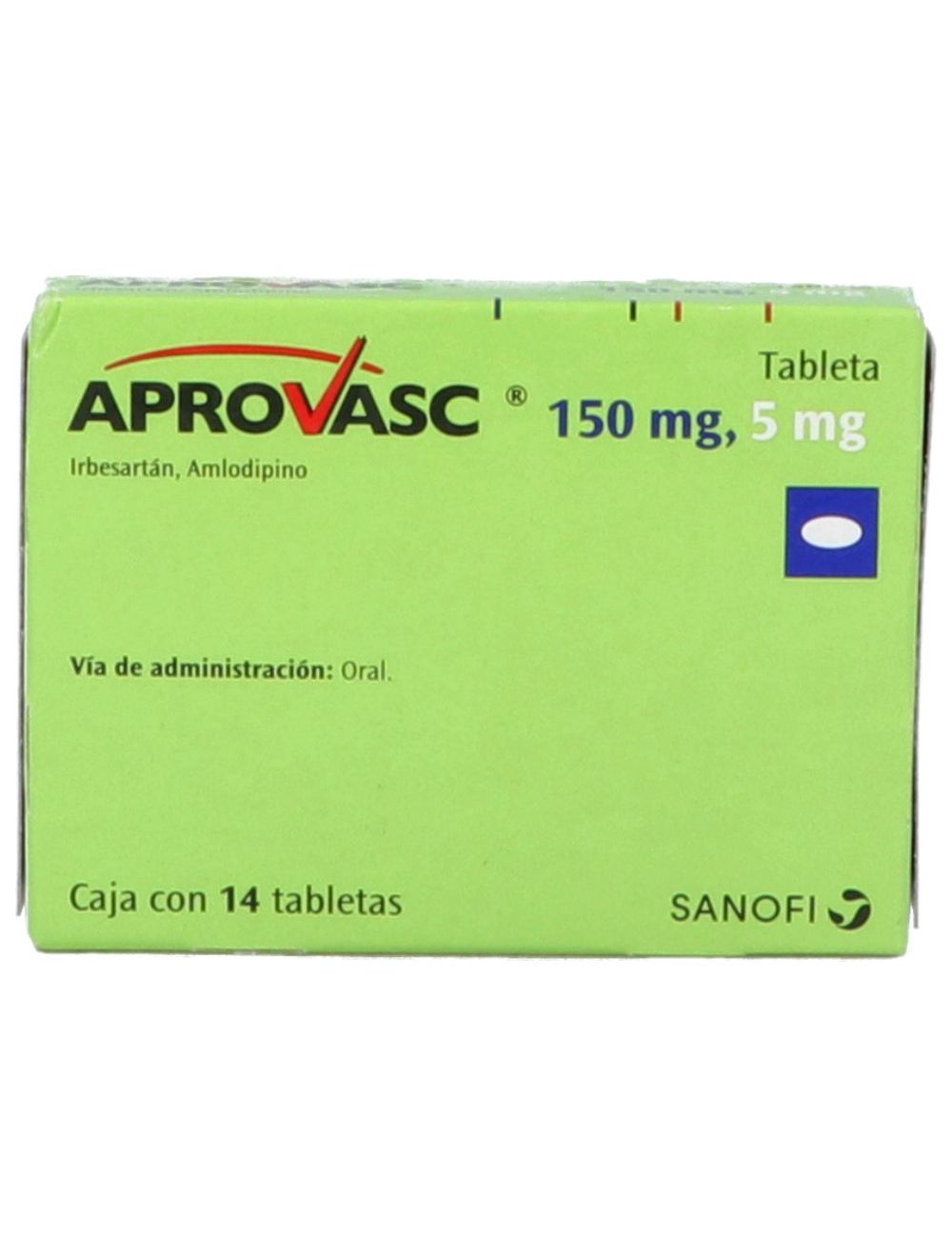 Aprovasc 150 mg / 5 mg Caja Con 14 Tabletas