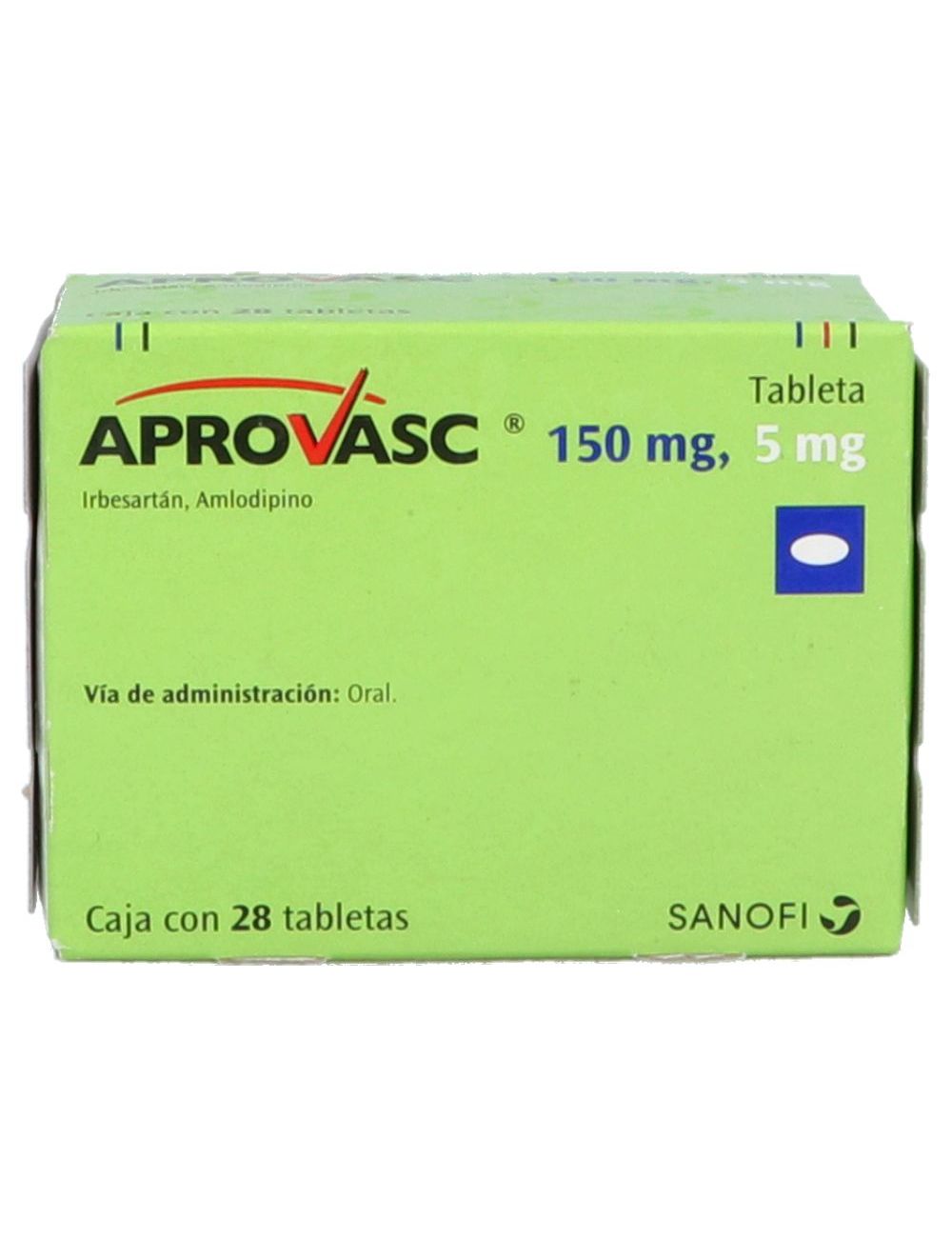 Aprovasc 150 mg / 5 mg Caja Con 28 Tabletas