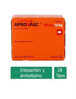 Aprovasc 300 mg / 10 mg Caja Con 28 Tabletas