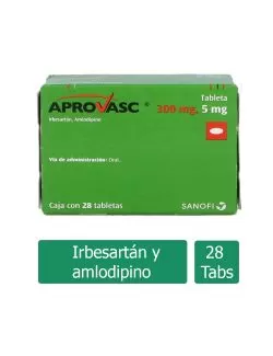 Aprovasc 300 mg / 5 mg Caja Con 28 Tabletas