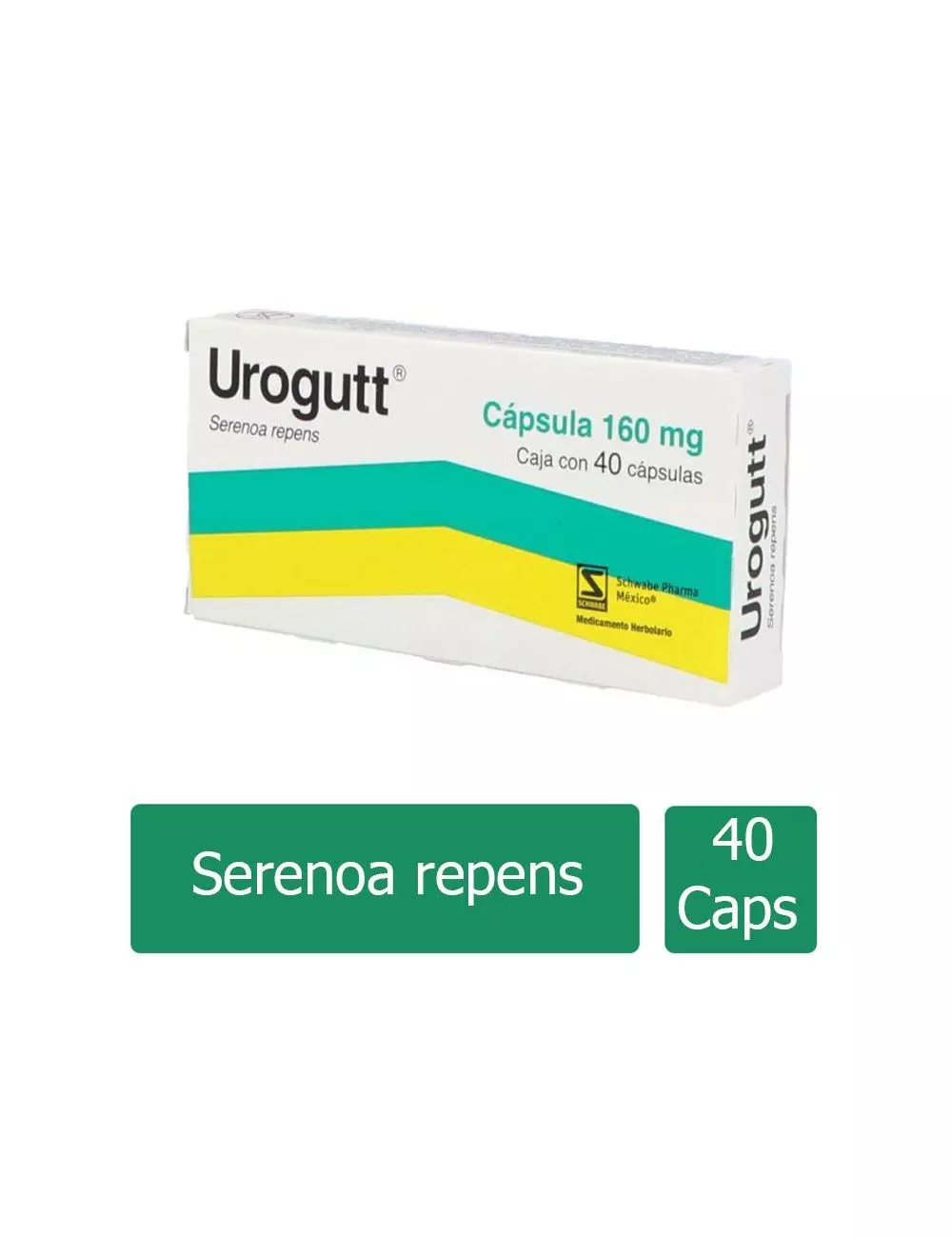 Urogutt® 160mg - Caja con 40 Cápsulas | Serenoa Repens | Schwabe