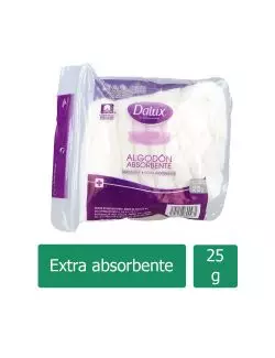 Algodón Absorbente Dalux Plisado Bolsa Con 25 g