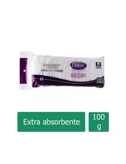 Algodón Absorbente Dalux Plisado Bolsa Con 100 g