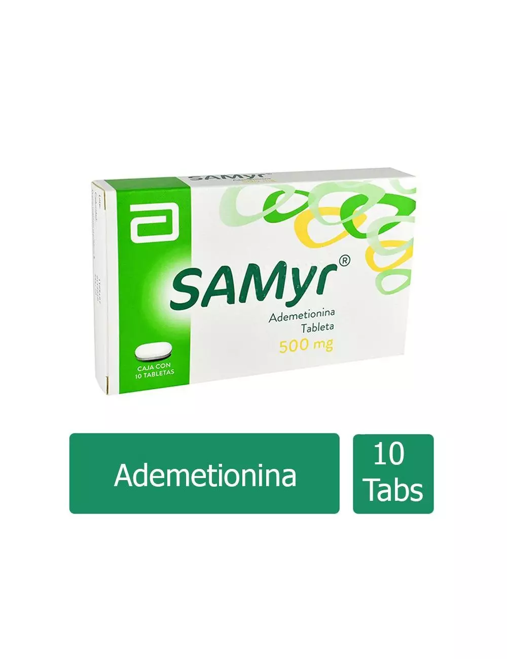 Samyr® 500 mg (Ademetionina) - 10 Tabletas - Abbott