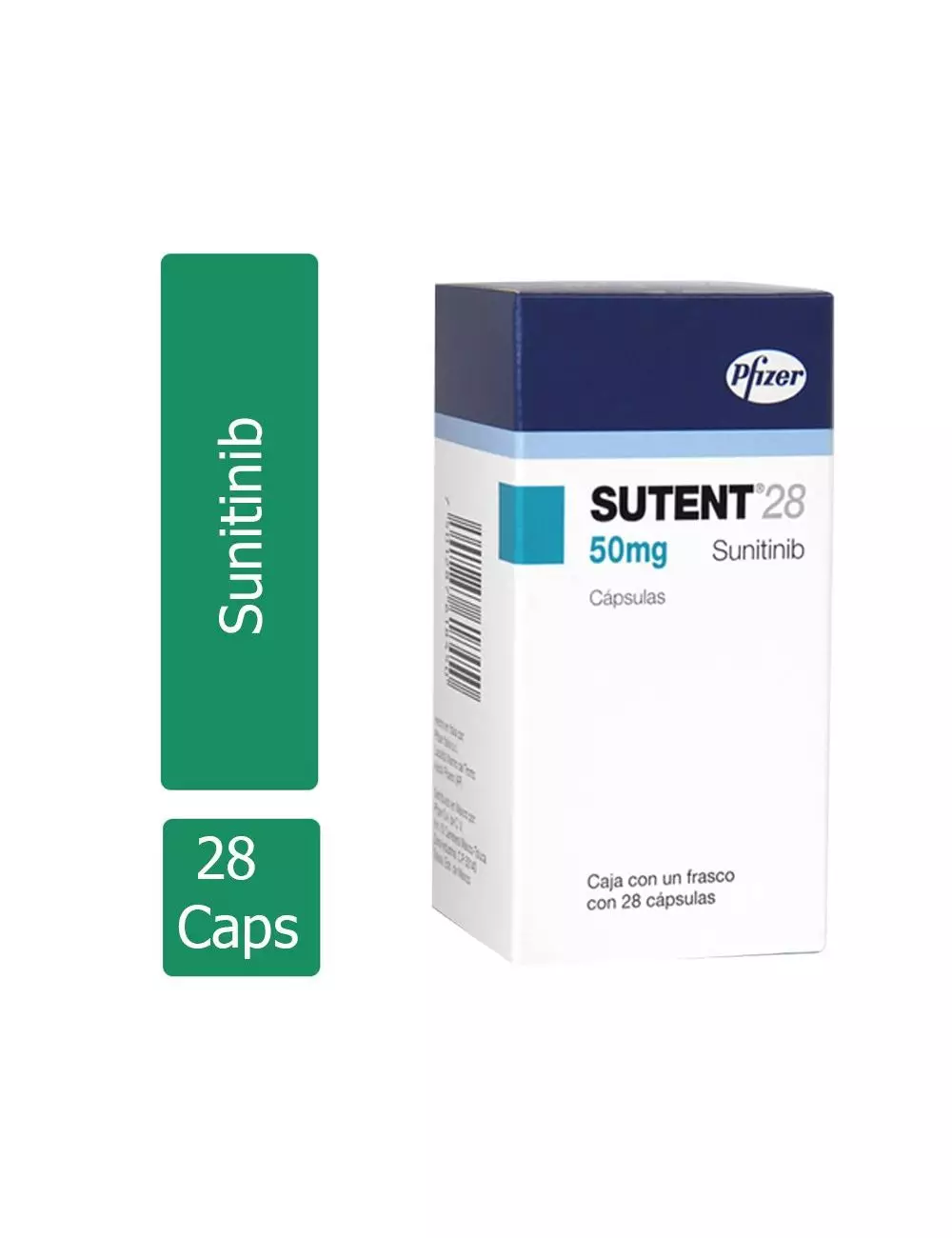 SUTENT® 28 - 50 mg (Sunitinib) - 28 Cápsulas - Pfizer
