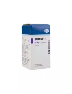 Sutent® 28 - 25 mg (Sunitinib) - Caja con 28 Cápsulas - Laboratorio Pfizer