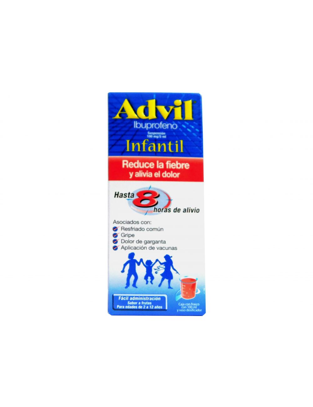 Advil Infantil Suspensión 100mg/5mL Sabor Frutas Caja Con Frasco Con 100 mL
