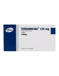 Terramicina 125 mg Caja Con 24 Pastillas RX2