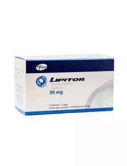 LIPITOR® 20 mg (Atorvastatina) - 30 Tabletas | Laboratorio Pfizer