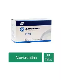 LIPITOR® 20 mg (Atorvastatina) - 30 Tabletas | Laboratorio Pfizer