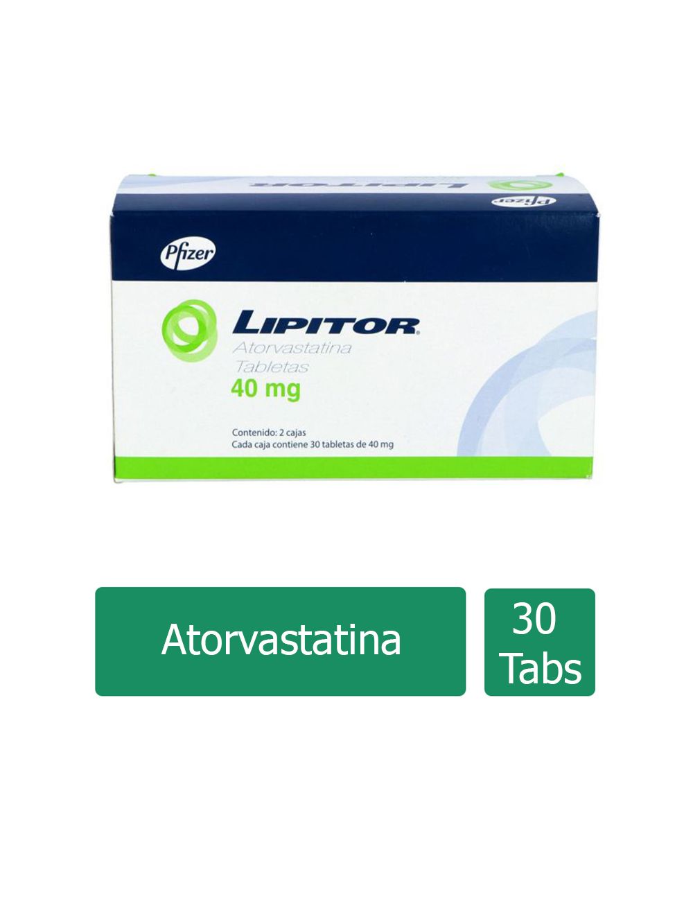 Lipitor 40 mg 2 Cajas Con 30 Tabletas