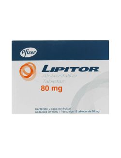 Lipitor 80 mg 2 Cajas Con Un Frasco Con 15 Tabletas Cada Uno