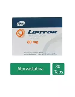 LIPITOR® 80 mg (Atorvastatina) - 2 Cajas con Frasco de 15 Tabletas C/U- Pfizer
