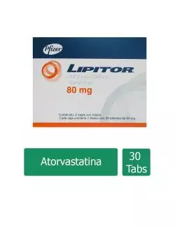 Lipitor® (Atorvastatina) 80 mg - 2 Cajas con 30 Tabletas Cada Una - Pfizer