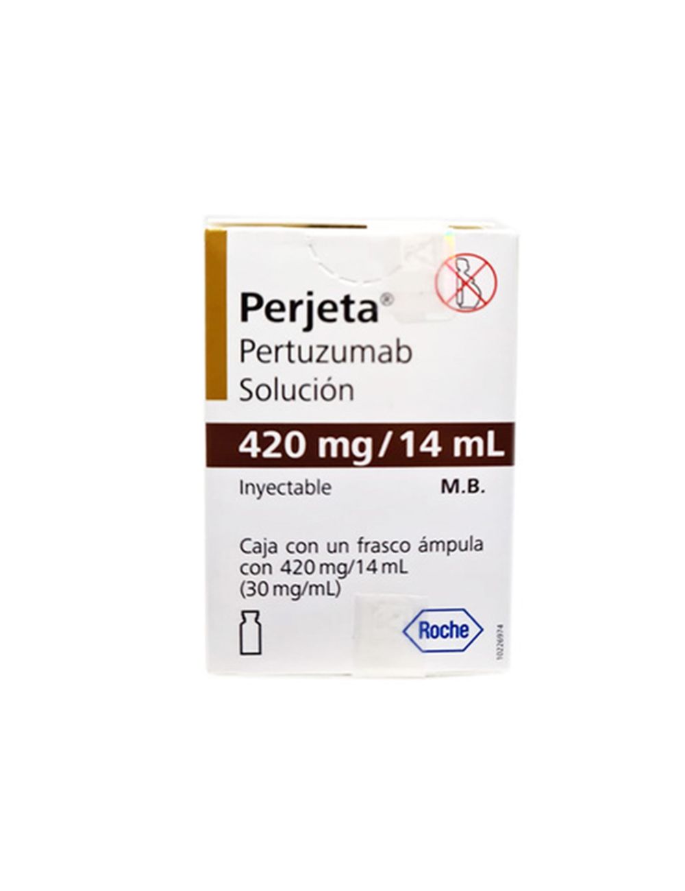 Perjeta Caja con frasco ámpula con 420 mg en 14 mL (30 mg/mL) RX3