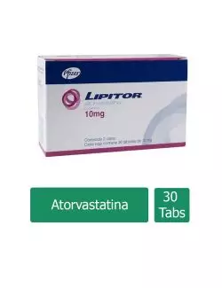 Lipitor 10 mg Caja Con 30 Tabletas