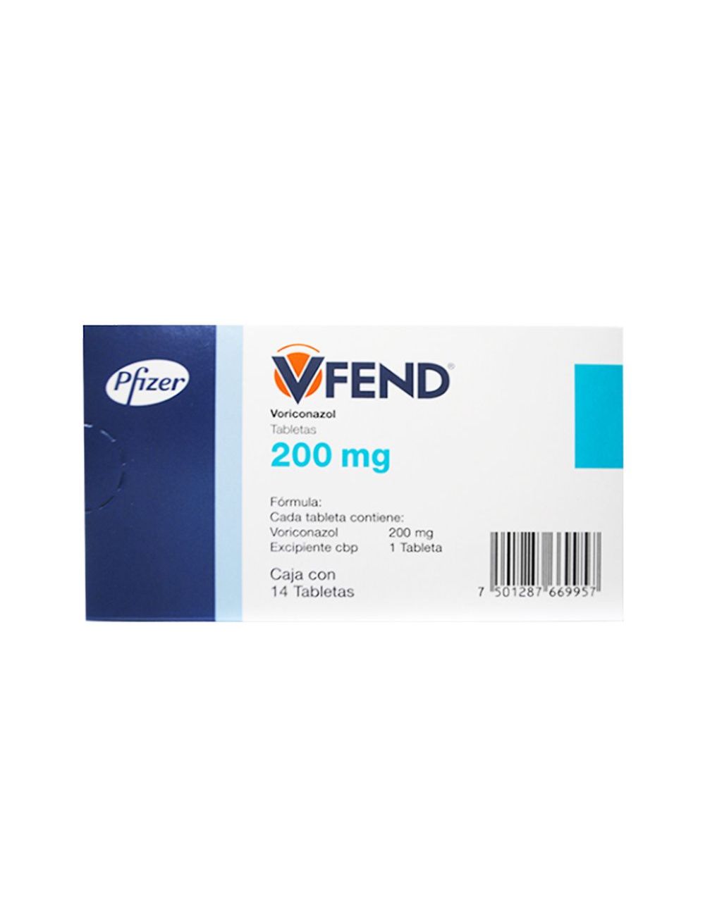 Vfend 200 mg Caja Con 14 Tabletas