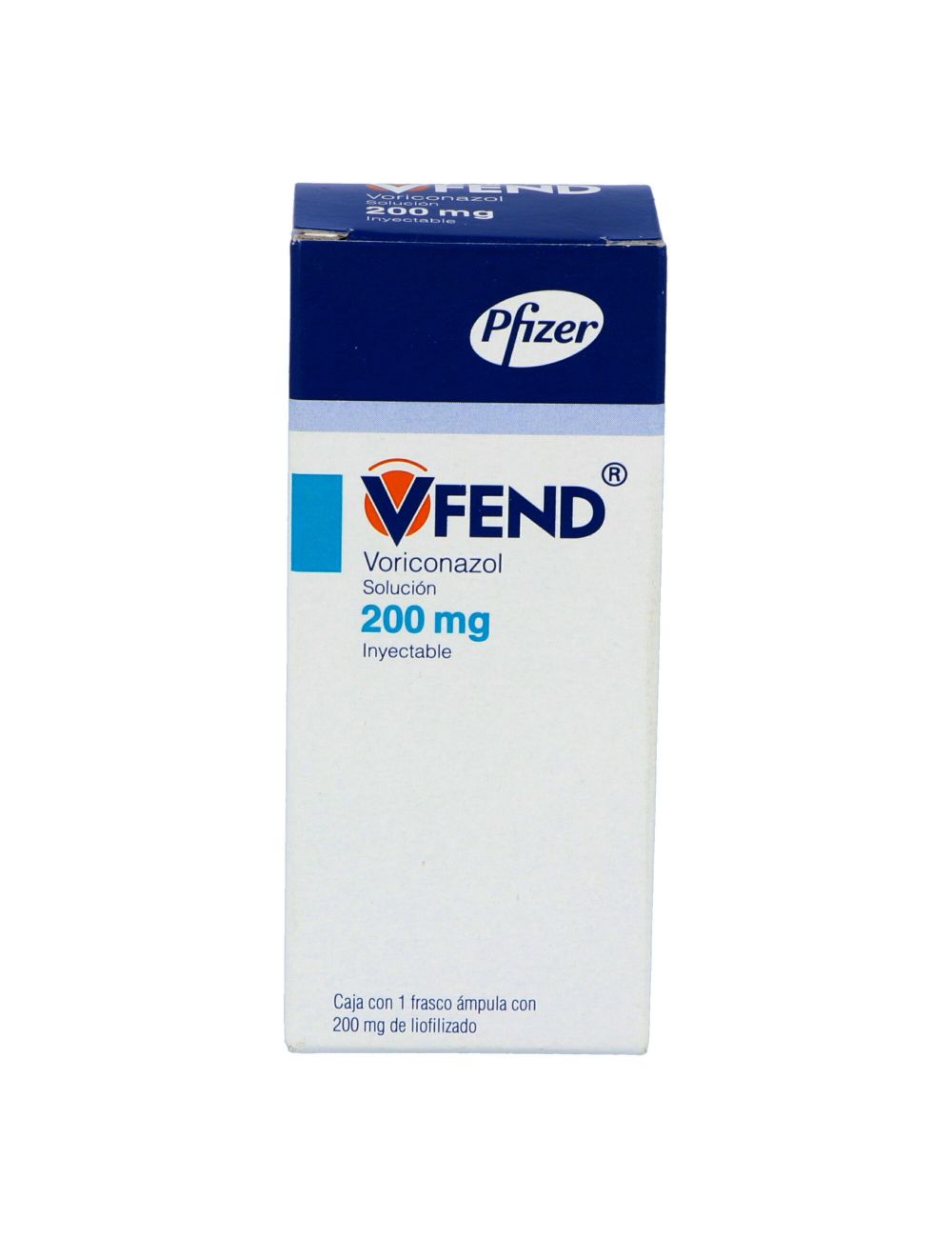 Vfend Solución Inyectable 200 mg Caja Con Frasco Ámpula
