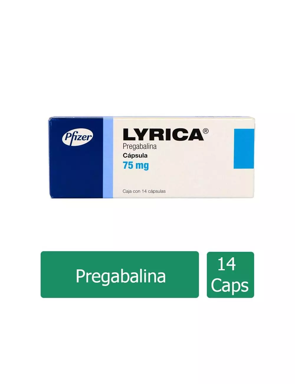 Lyrica 75 mg Caja Con 14 Cápsulas