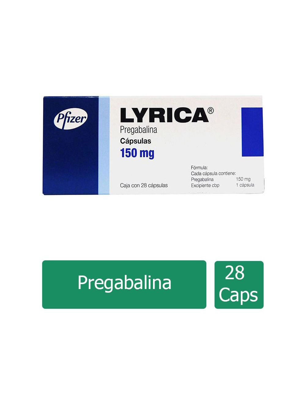 LIRYCA® 150 mg (Pregabalina) | 28 Cápsulas | Pfizer