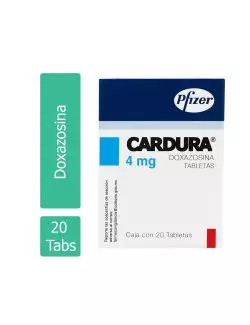 CARDURA® 4 mg - 20 Tabletas | Doxazosina | Laboratorio Pfizer