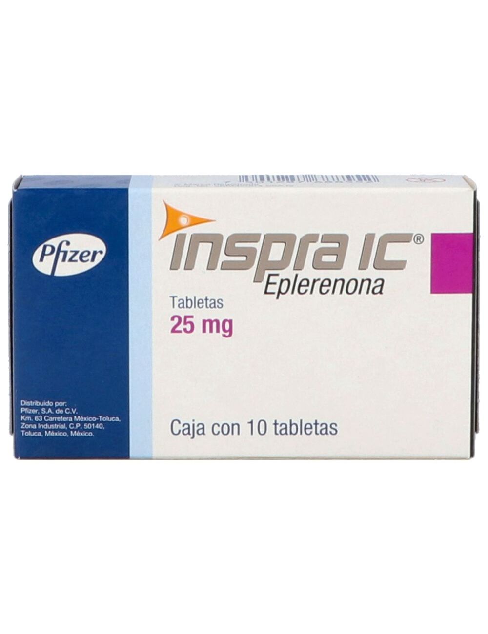 Inspra Ic 25 mg Caja Con 10 Tabletas
