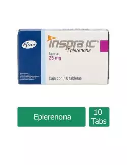INSPRA IC® 25 mg - Caja con 10 Tabletas | Eplerenona | Pfizer