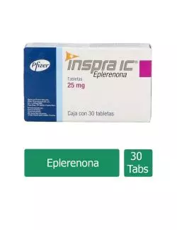 Inspra IC® 25 mg (Eplerenona) - 30 Tabletas - Pfizer