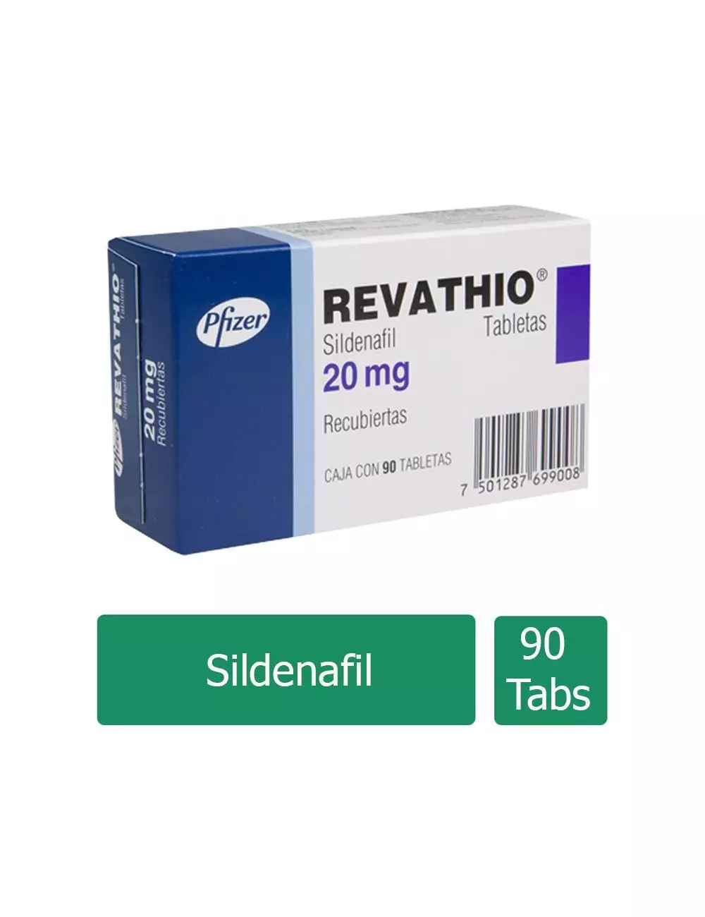 Revathio® 20 mg (Sildenafil) - 90 Tabletas - Pfizer