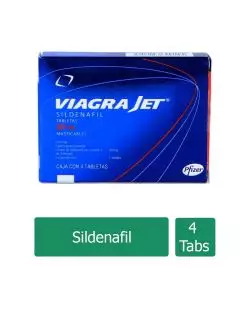 VIAGRA JET® 50mg - Caja con 4 Tabletas Masticables | Sildenafil | Pfizer