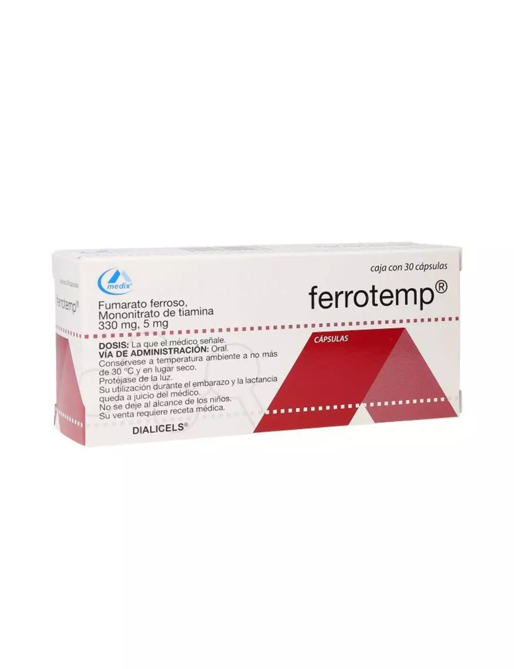 Ferrotemp 330 mg/5 mg Caja Con 30 Cápsulas