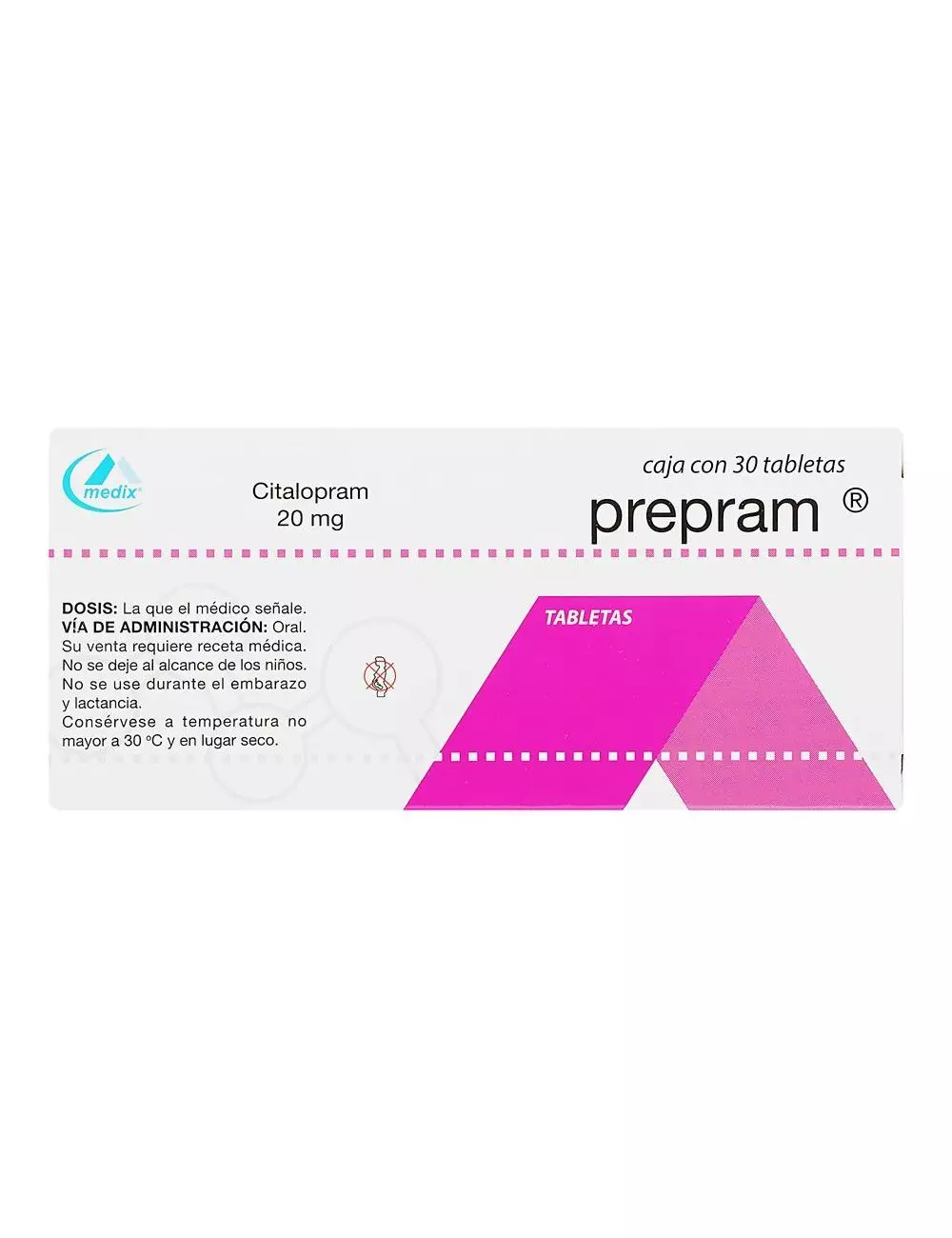 Prepram 20 mg Caja Con 30 Tabletas