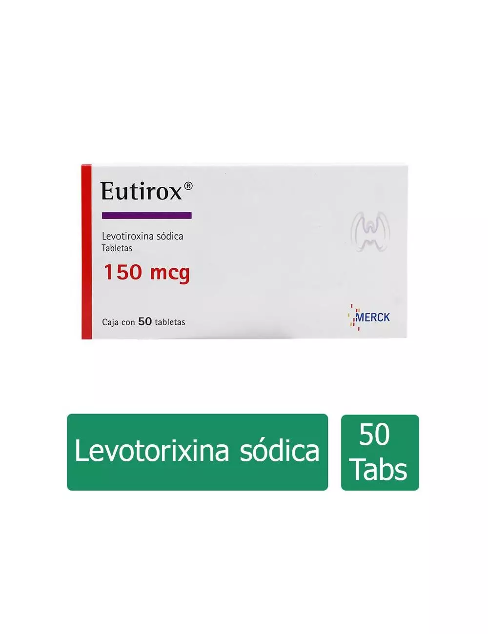 Eutirox® 150 mcg - Caja con 50 Tabletas | Levotiroxina Sódica | Merck
