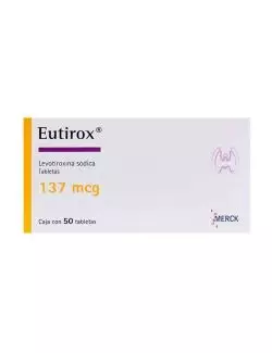 EUTIROX® 137 mcg - Caja con 50 tabletas | Levotiroxina Sódica | Laboratorio Merck