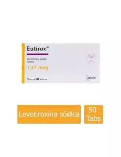 EUTIROX® 137 mcg - Caja con 50 tabletas | Levotiroxina Sódica | Laboratorio Merck