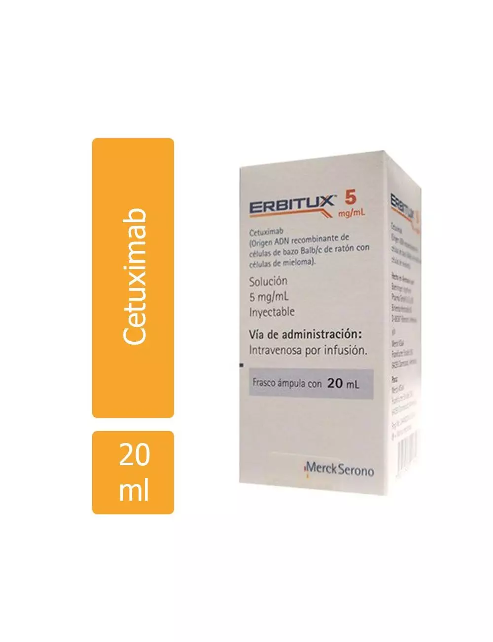 ERBITUX® 5 mg/ml (Cetuximab) - Frasco Ámpula de 20 ml - Merck - RX3