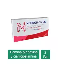 Neurobión DC 100 mg/100 mg/1 mg Caja Con 3 Jerigas Prellenadas