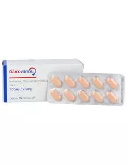 Glucovance 500 / 2.5 mg Caja Con 60 Tabletas