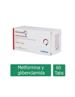Glucovance® 500 mg/5 mg - Caja con Tabletas | Metformina/Glibenclamida | Merck