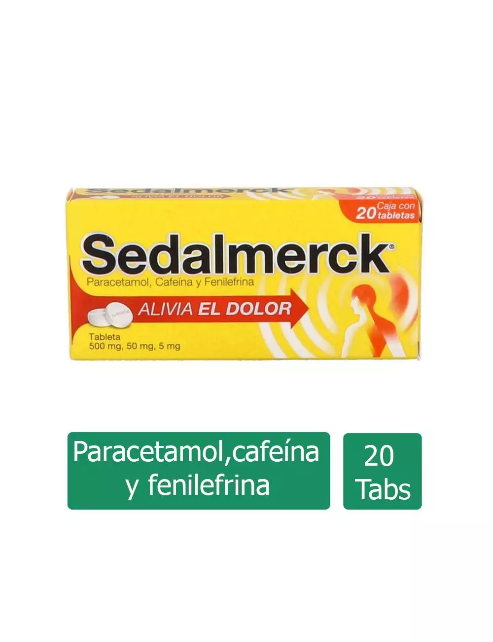 Sedalmerck 500mg/50mg/5mg 20 Tabletas