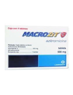 Macrozit G 500 mg Caja Con 4 Tabletas RX2