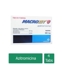 Macrozit G 500 mg Caja Con 4 Tabletas RX2