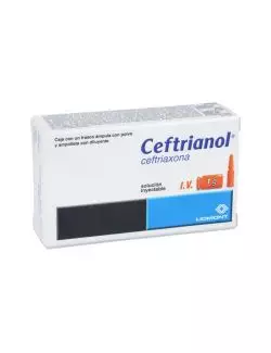 Ceftrianol 1 g Solución Inyectable Frasco Ámpula Con 1 Ampolleta RX2