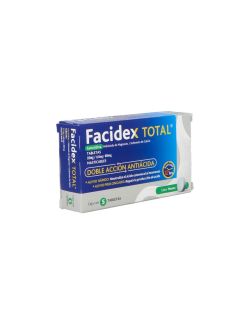 Facidex Total 10 mg/165 mg/800 mg Sabor Menta Caja Con 5 Tabletas Masticables